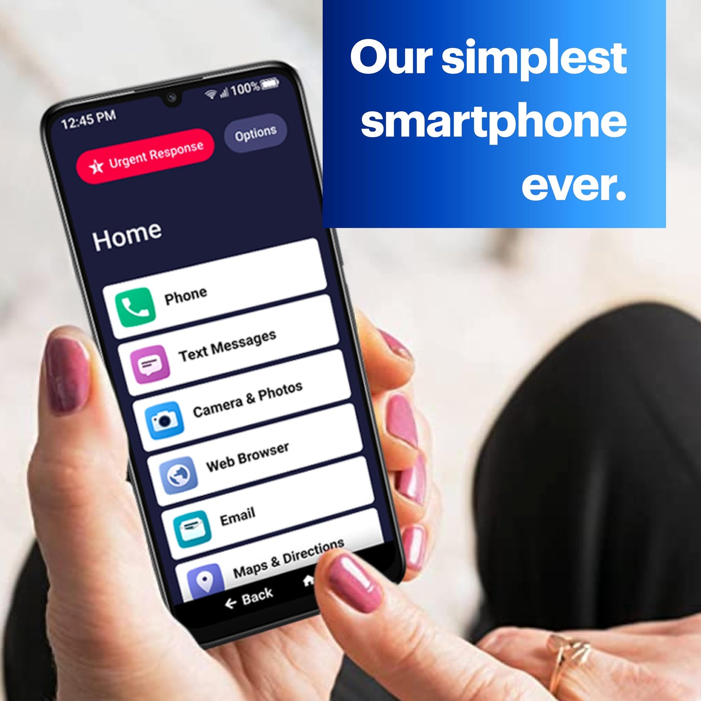 LIVELY Jitterbug Smartphone for Seniors, No SIM Needed, Smart4