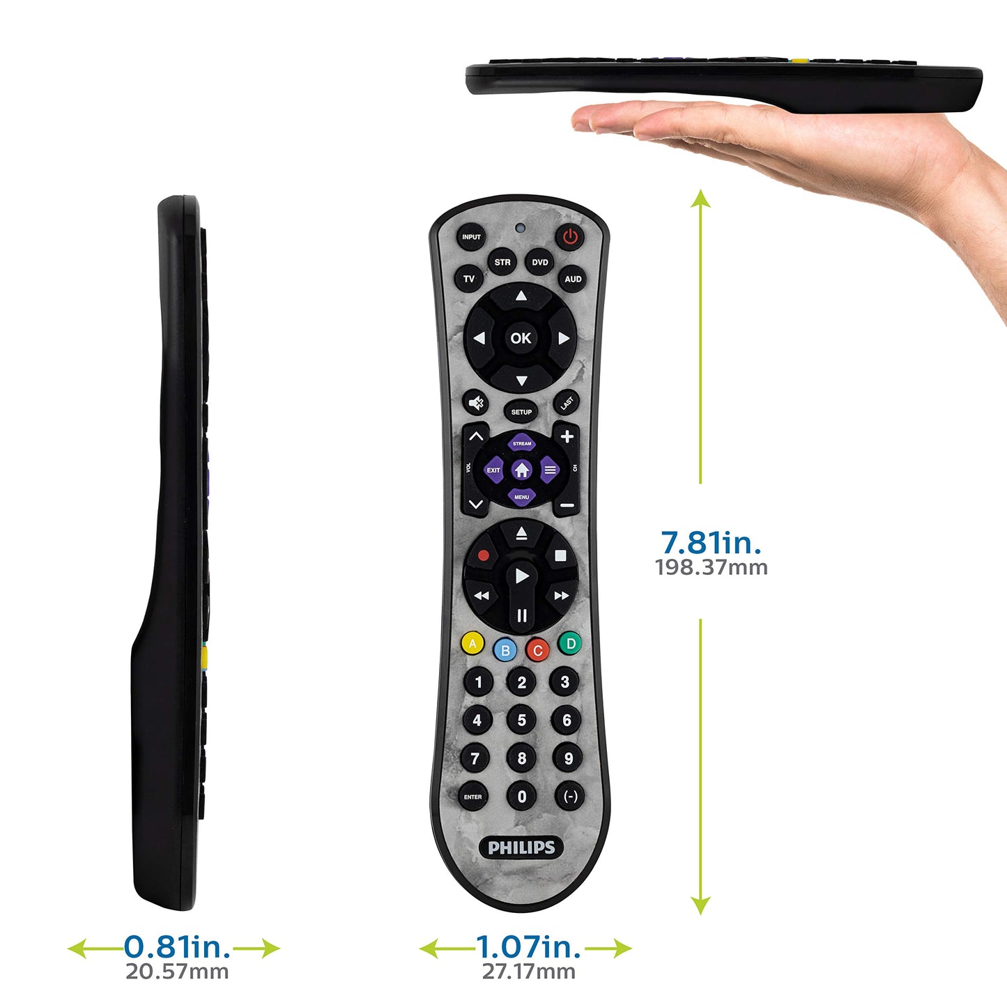 Philips Universal Remote Control, Samsung TV Remote, Universal TV Remote Replacement, Samsung Remote Control Universal for Smart TV, Vizio TV, LG TV