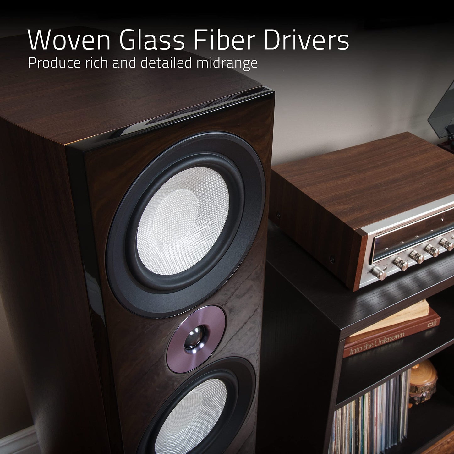 Fluance Reference High Performance 2-Way Center Channel Speaker for Enhanced Dialogue and Vocals in Home Theater Surround Sound Systems - Walnut