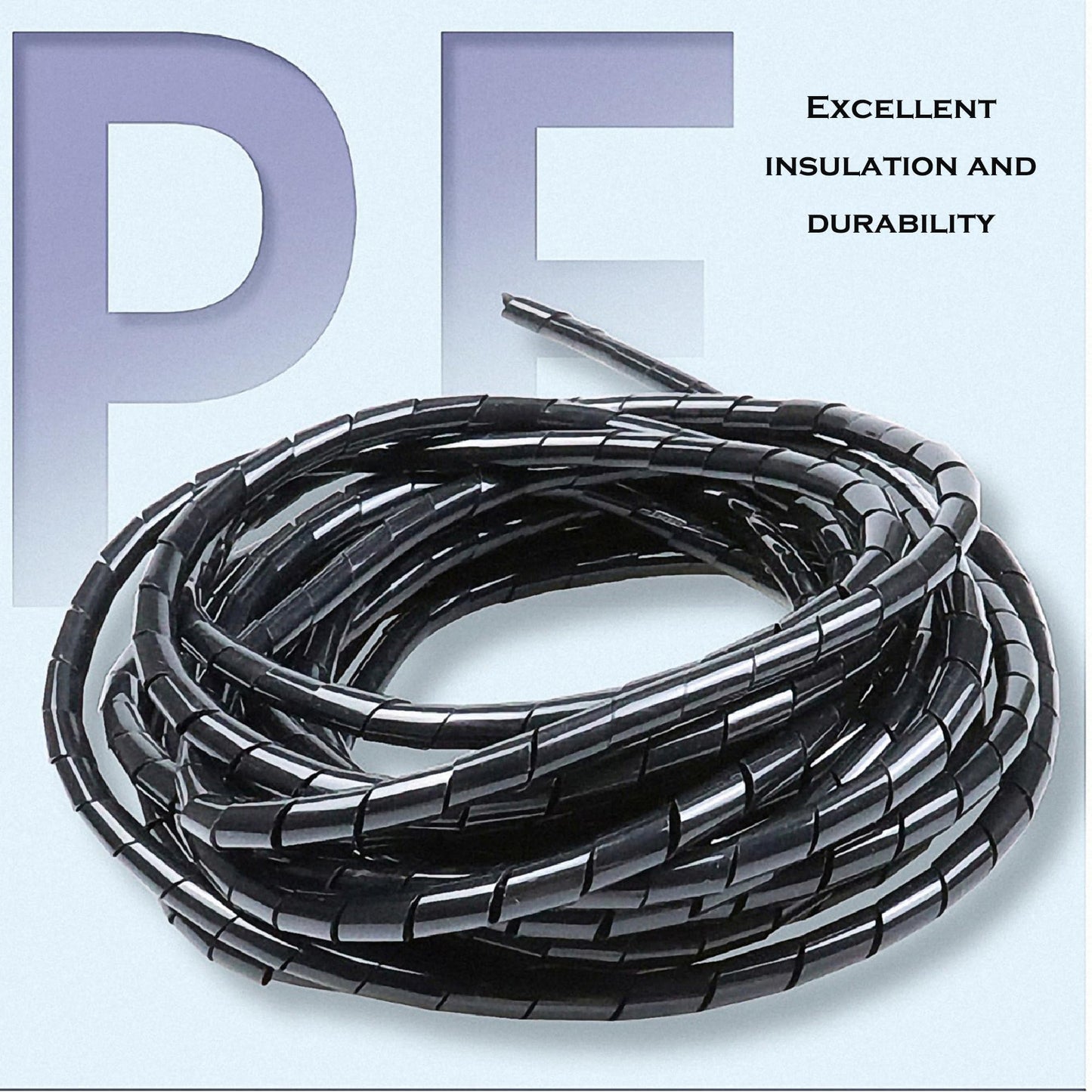 MyyYiTar 1 inch-5.5ft Spiral Wrapping Cable Winding Coiled Cord Bundle Sleeve Hose Tube Cover for Computer/TV/USB Electrical Wire Management Organizer