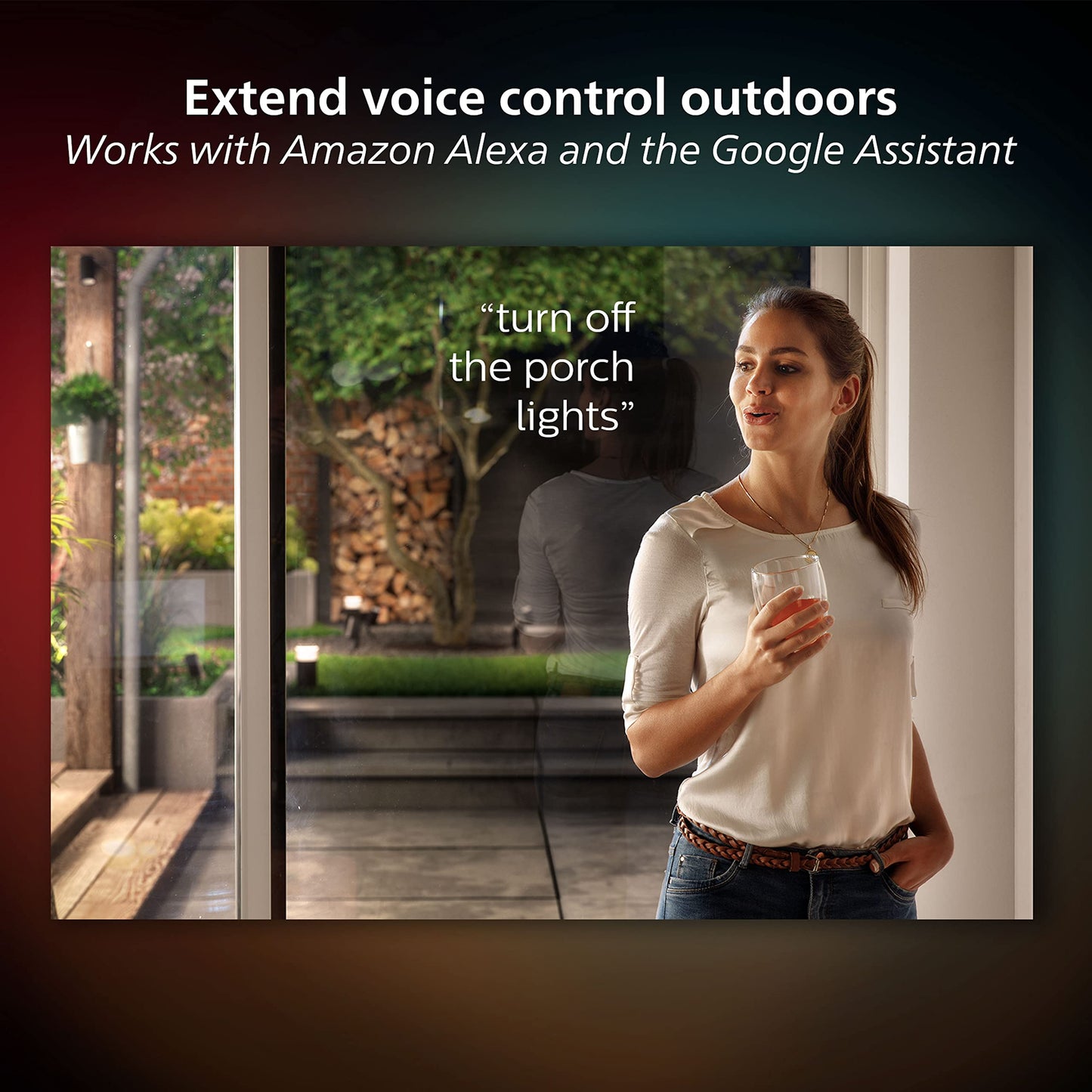 Philips Hue Inara Outdoor Smart Wall Light, Black - E26 White Filament LED Bulb - 1 Pack - Requires Hue Bridge - Control with Hue App and Voice