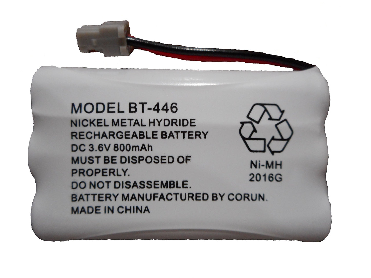 BT446 BT-446 BBTY0503001 BT-1004 BT-1005 GE-TL26402 BT-504 CPH-488B Rechargeable Cordless Telephone Battery DC 3.6V 800mAh Manufactured by Corun