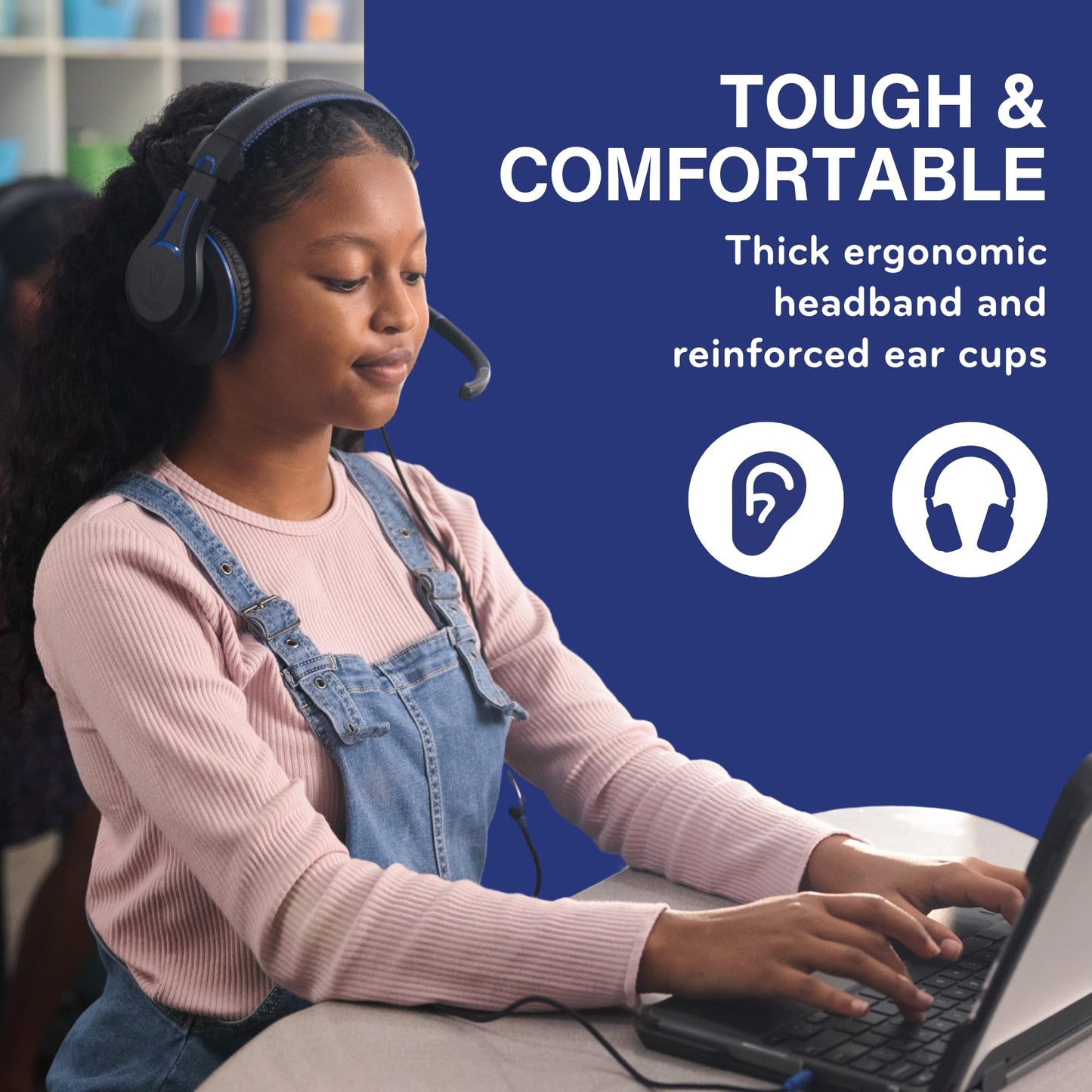 ThinkWrite Technologies / TWT Audio Duro, TW210 (2nd Gen) | Premium Over-Ear Wired Black Headset with Noise Reducing Microphone (3.5mm Jack)