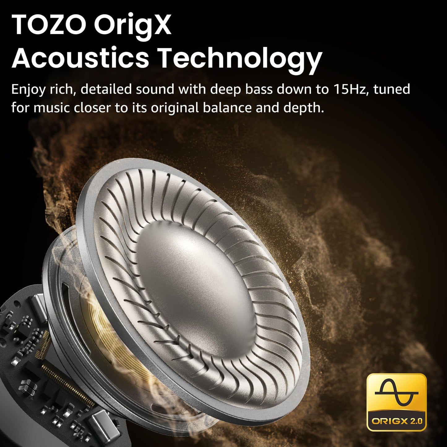 TOZO NC9 Hybrid Active Noise Cancelling Wireless Earbuds, 60H, LED Display