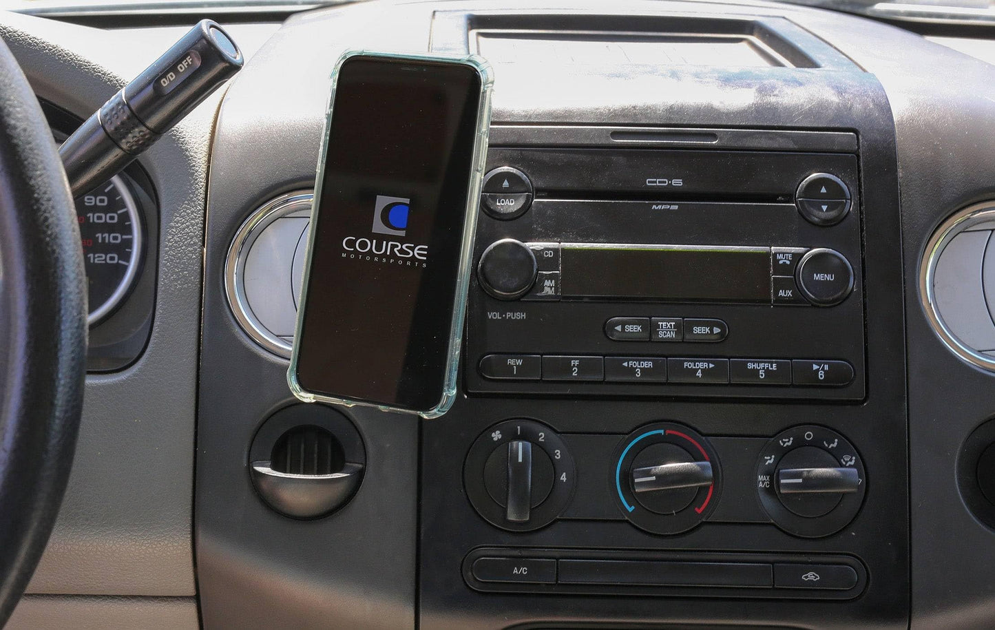 Course Motorsports DirectFit Phone Mount: Ford F - 150 (2004-2008), Expedition (2007-2014) - Left or Right - Wireless Charger Compatible with MagSafe