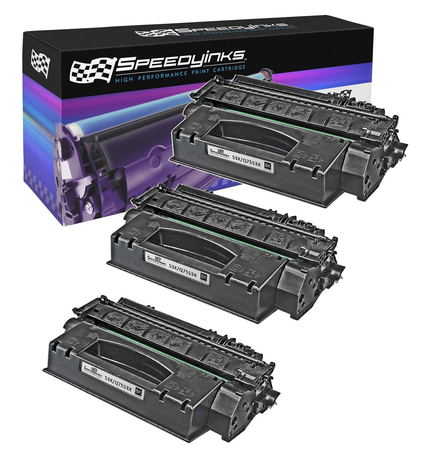 SPEEDYINKS Compatible Toner Cartridge Replacement for HP 53X High-Yield (Black, 3-Pack) for use in HP Printer LaserJet P2015, P2015d, P2015dn, P2015x