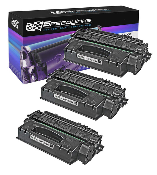 SPEEDYINKS Compatible Toner Cartridge Replacement for HP 53X High-Yield (Black, 3-Pack) for use in HP Printer LaserJet P2015, P2015d, P2015dn, P2015x