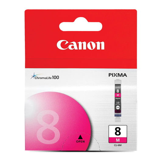 Canon CLI-8 Genuine Magenta Ink Tank, Compatible with iP3500, iP3300, MP970, MP960, MP950, MP800R, MP830, MR810, MP800, MP500, MX850, MX700, MP610