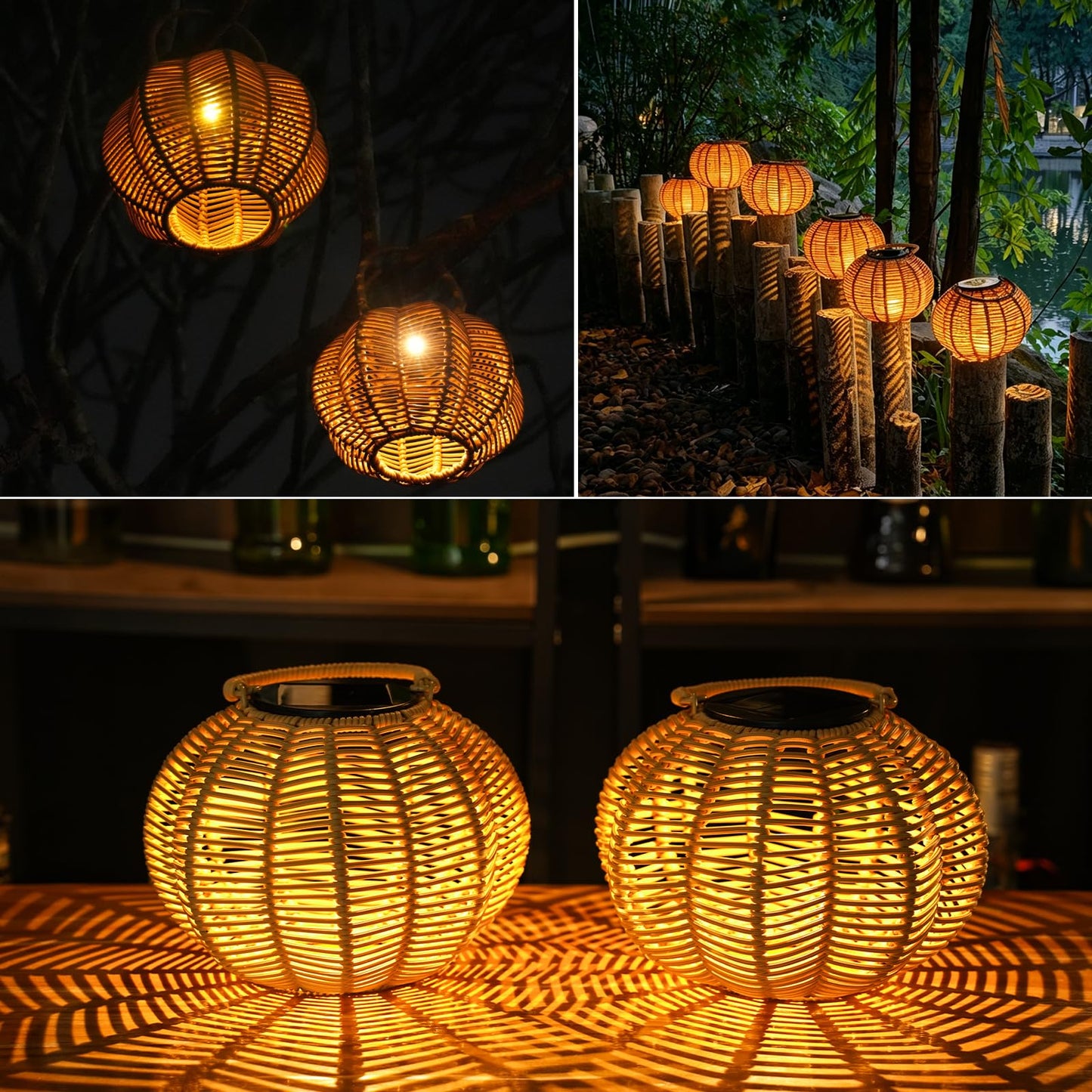 Solar Lanterns Outdoor Waterproof, KagoLing Solar Lantern Light Gifts for Women Lanterns Decorative Outdoor, Hanging Lantern for Garden, Yard, Patio
