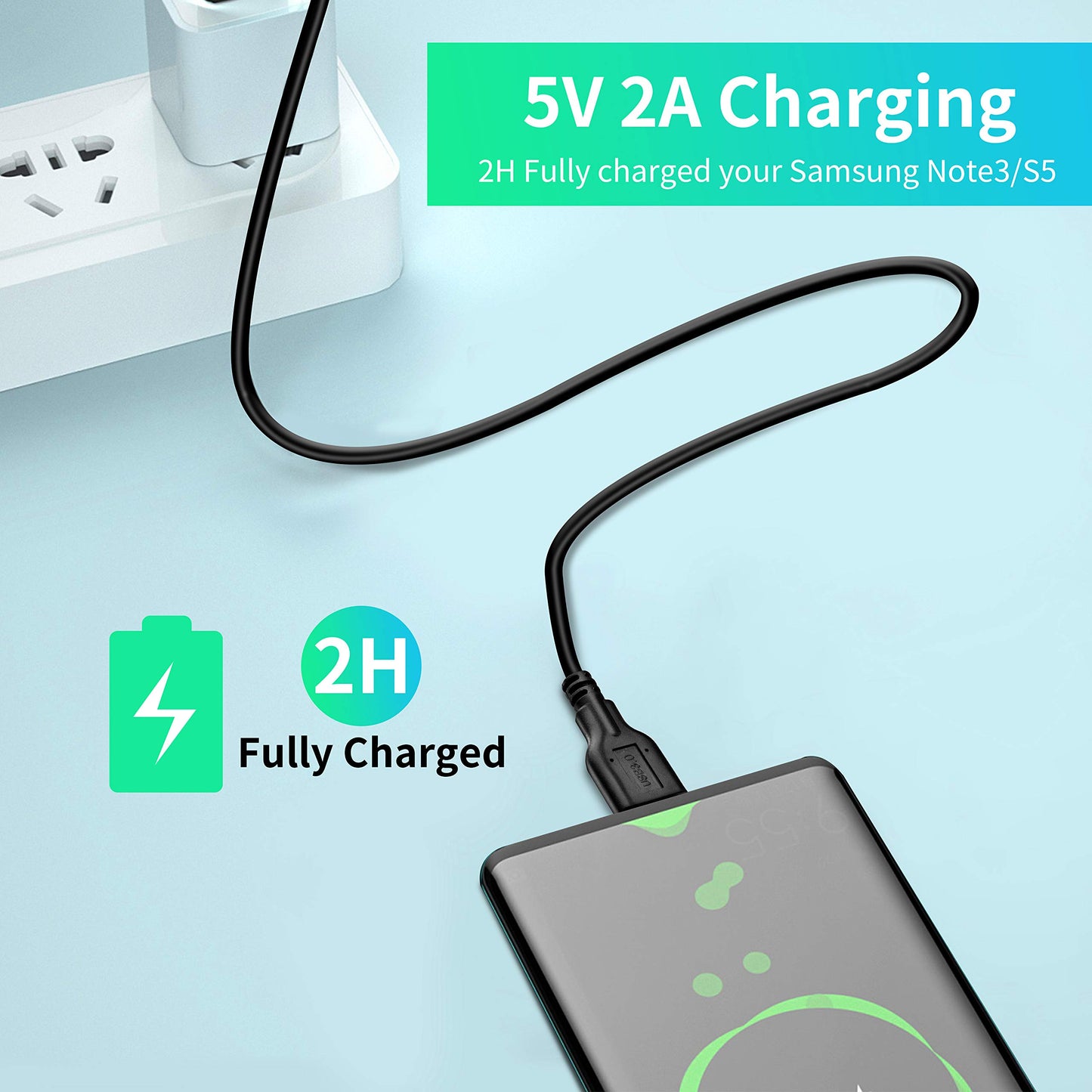 Reallycare Micro B Cable, USB 3.0 A Male to Micro USB 3.0 Sync Cord,Data Wire for Toshiba,Seagate,Samsung,WD, My Passport and More External Hard