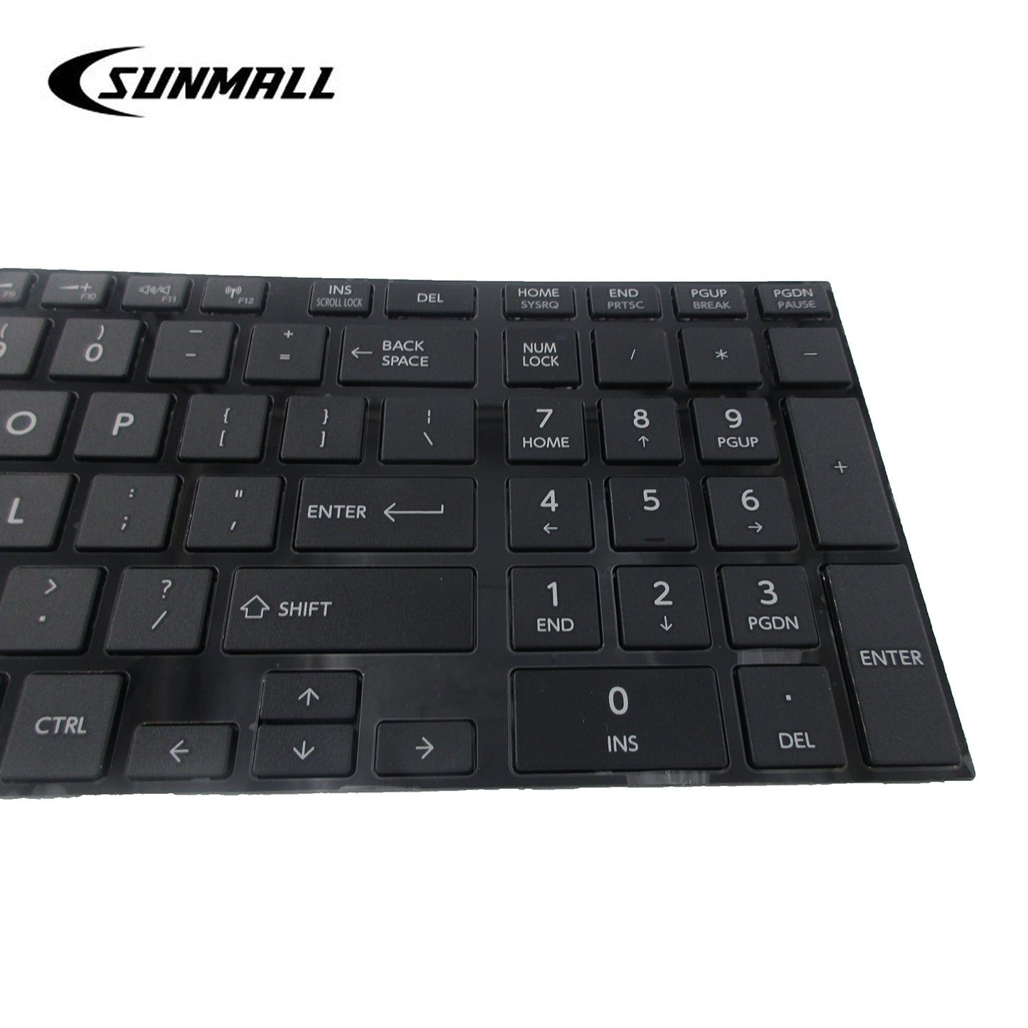 SUNMALL Laptop Keyboard Replacement (with Frame) Compatible with Toshiba Satellite c850 c855 c855d l850 l855 c875 c875d l875d p850 p855 p875d Black US
