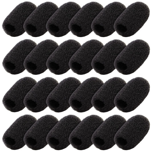 Juvale Headset Microphone Foam Windscreens - Noise Reduction Microphone Windscreens - Wind Muff for Mic Shield & Lapel Mic Covers - Pack of 24, 0.8