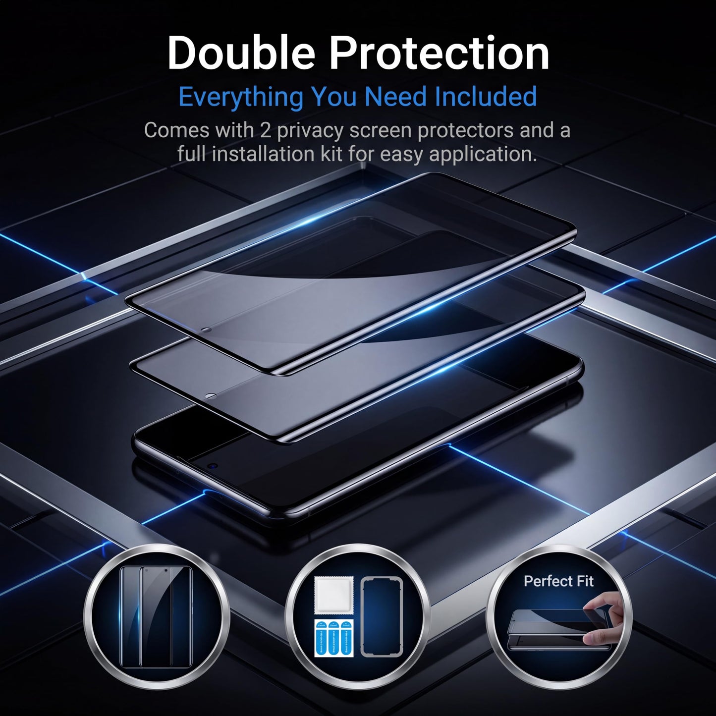 2 Pack Privacy Screen Protector for Samsung Galaxy S20 Ultra with 2 Pack Camera Lens Protector, Tempered Glass Fingerprint Unlock Compatible, 180