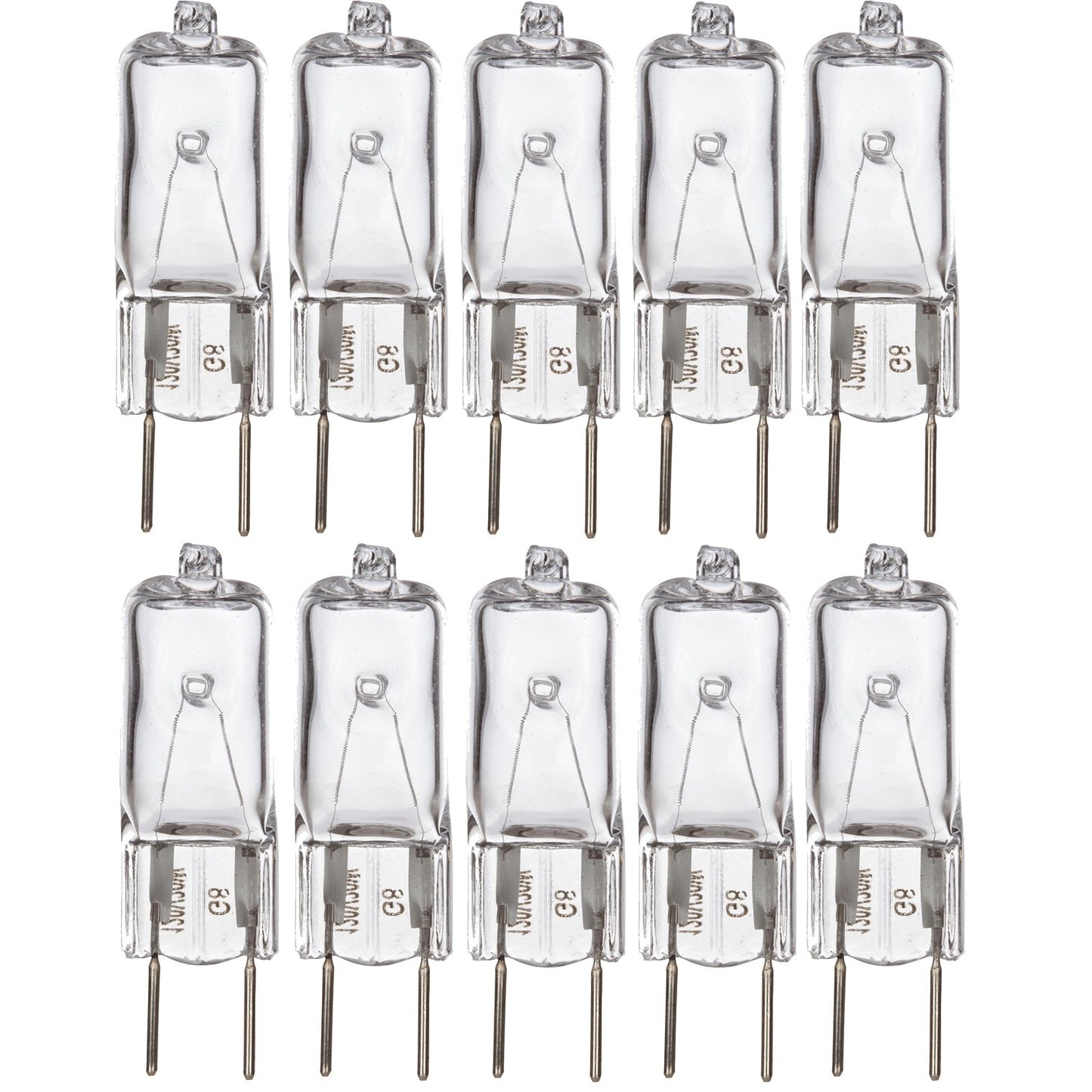 Simba Lighting Halogen Light Bulb G8 T4 35W JCD Bi-Pin 120V, 2700K, 10 Pack