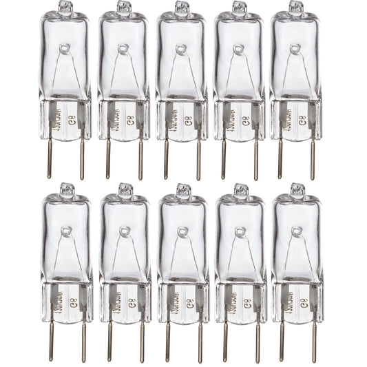 Simba Lighting Halogen Light Bulb G8 T4 50W JCD Bi-Pin 120V, 2700K, 10 Pack