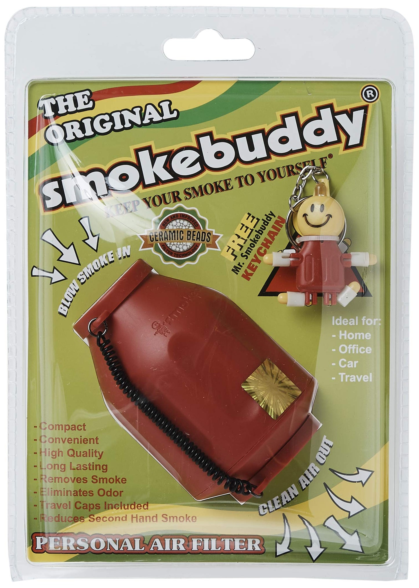 Smoke Buddy 0159-RD Personal Air Filter, Red