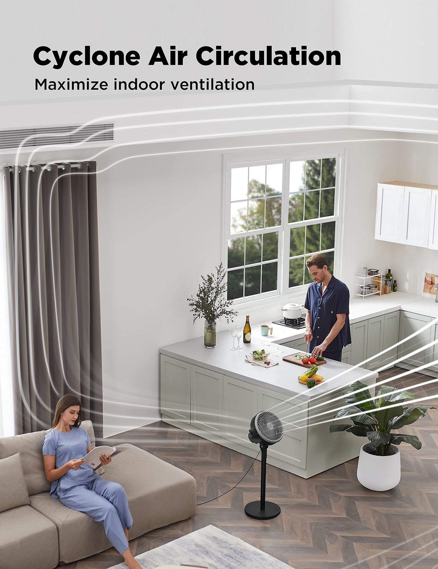 PELONIS Air Circulator Fan | 2 In 1 Table Pedestal Fan | Adjustable Height| 75-Degree Tilt |7-inch airfoil fan blades| 3 Speeds | Low Noise |Solid
