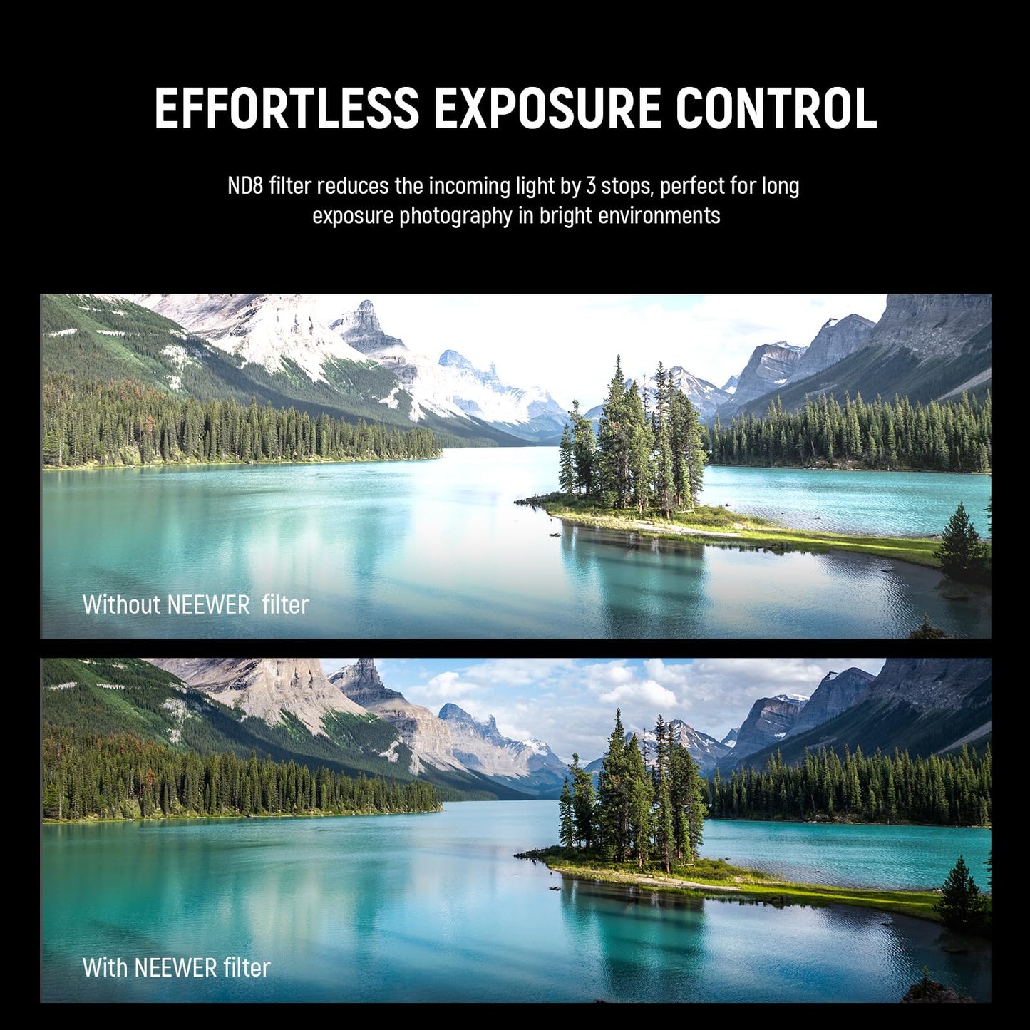NEEWER ND8 Phone Lens Filter, Quick Release Multicoated HD Optical Glass Neutral Density ND Filter Compatible with iPhone 16 Pro (PA073) iPhone 16 Pro