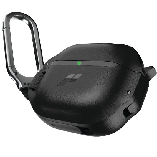 Proof Labs for AirPods 4 Case with Lock - Tough AirPods 4th Generation Case Cover with Carabiner, Rugged Protection and Hard Protective Shell (Black