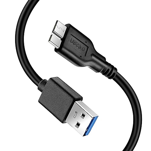 Reallycare Micro B Cable, USB 3.0 A Male to Micro USB 3.0 Sync Cord,Data Wire for Toshiba,Seagate,Samsung,WD, My Passport and More External Hard