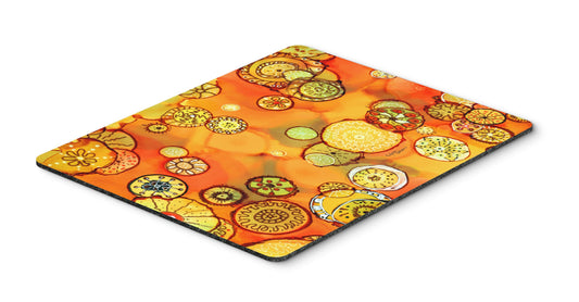 Caroline's Treasures 8987MP Abstract Flowers in Oranges and Yellows Mouse Pad, Hot Pad or Trivet for Home Office Gaming Working Computers Laptop Mouse