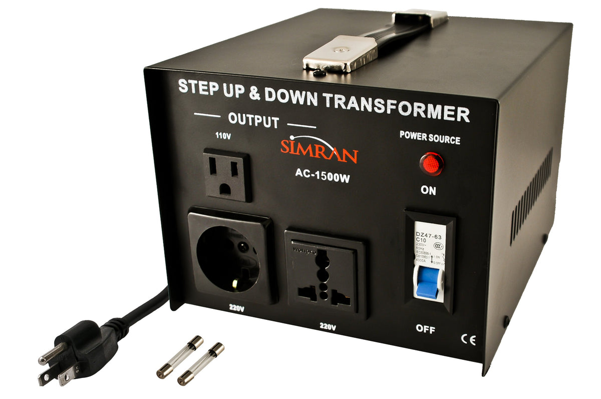 Simran AC-1500 Step Up/Down Voltage Converter Transformer 110V/220V - 1500 Watts