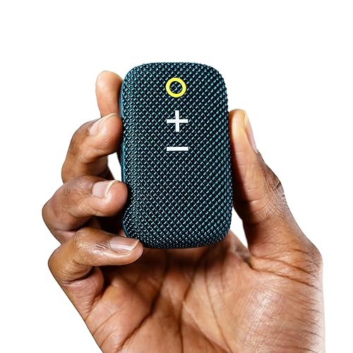 MEE Audio goSPKR Small Wearable Clip-on Bluetooth Speaker with IPX5 Water Resistance, Built-in Speakerphone with Microphone for Hands-Free Calls