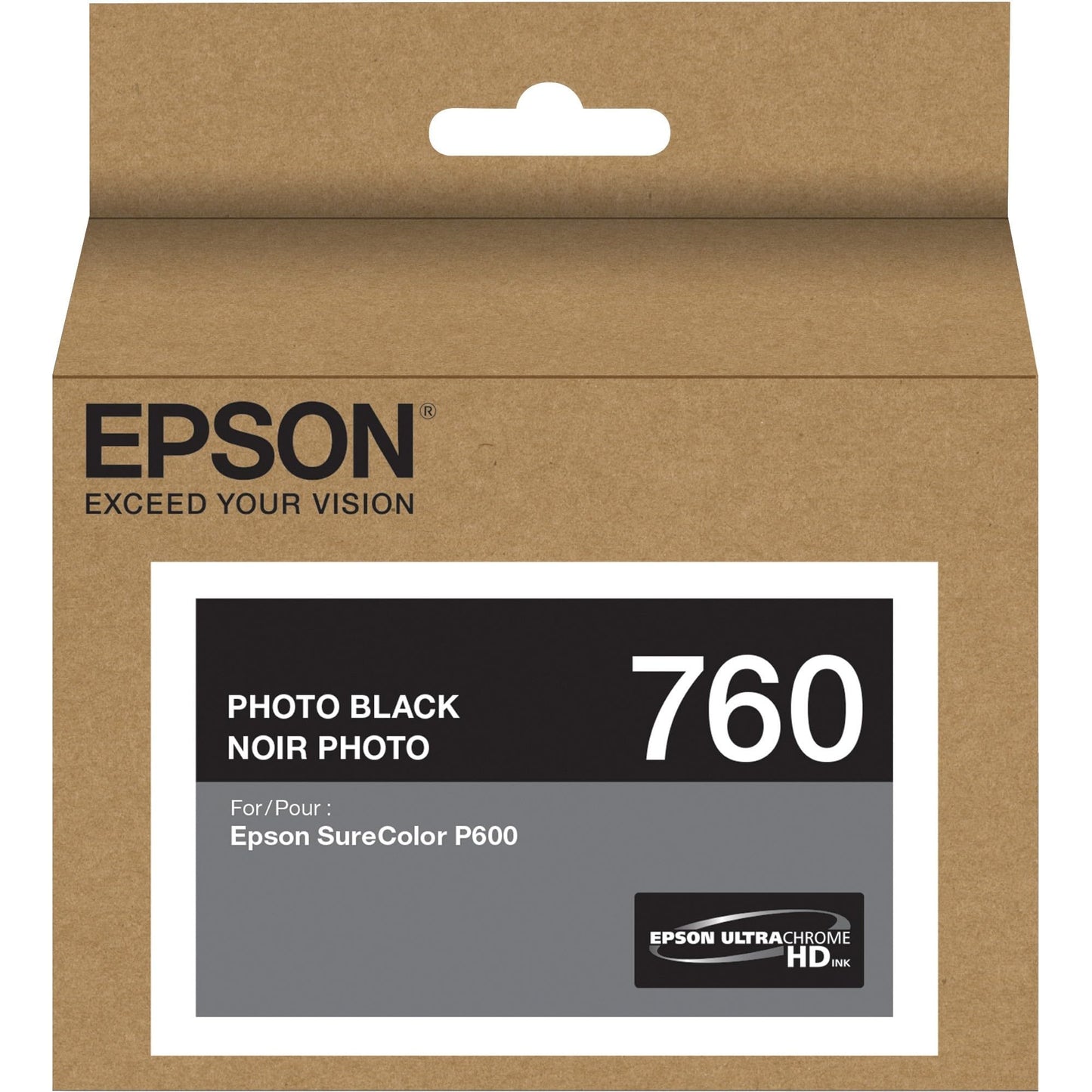 Epson T760120 UltraChrome HD Photo Black Standard Capacity Cartridge Ink
