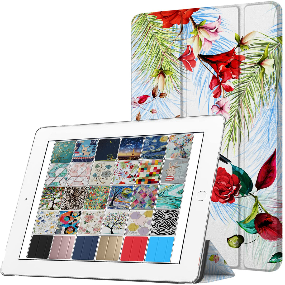 DuraSafe Cases for iPad 7.9 Inch Mini 3 Mini 2 Mini 1 Gen [Mini 3rd 2nd 1st ] A1599 A1489 A1432 MH3F2LL/A MH3G2LL/A Printed Lightweight PC Dual Angle