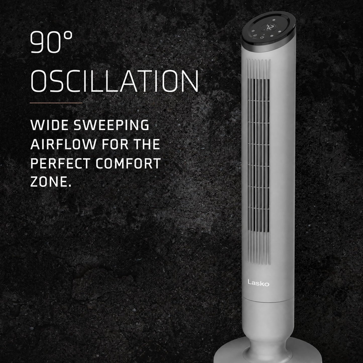 Lasko Apex Quiet 29 dBA Oscillating Tower Fan - 42" - RST215 - Gray