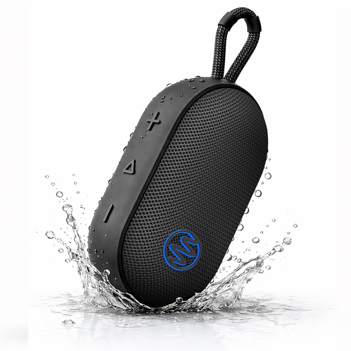 Gemini Mini Bluetooth Speaker - Small Portable Waterproof with Carabiner, Compact Travel Design, IPX7 Shower Proof, 12Hr Battery, TWS Pairing