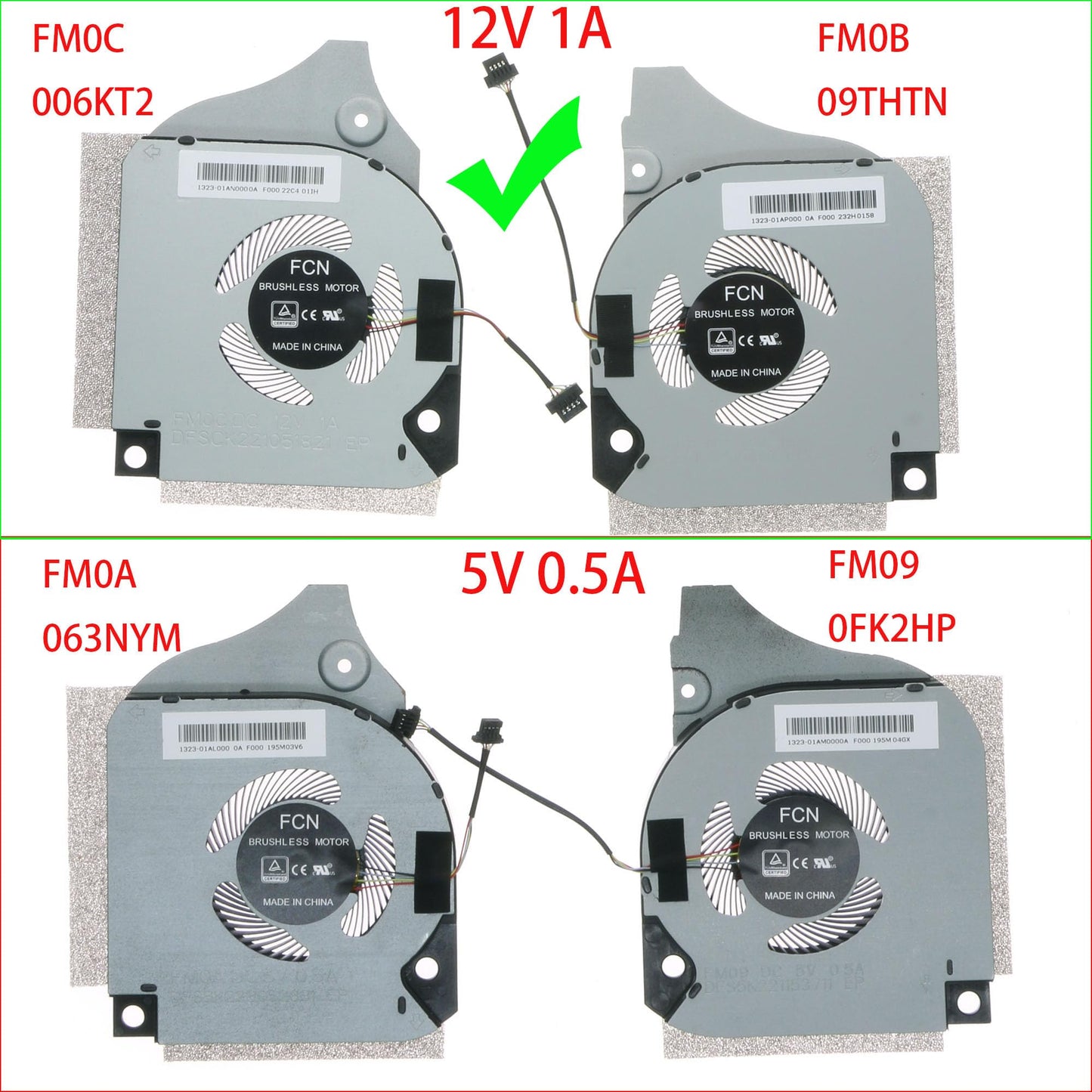 CPU+GPU Cooling Fan for DELL INSPIRON G5-5590 G7-7590 12V 006KT2 09THTN