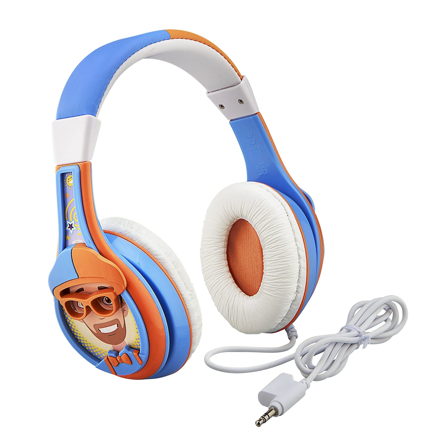 eKids Blippi Kids Headphones with 3.5mm Jack, Wired Headphones with Adjustable Headband and Volume Control, Earphones for School, Home, or Travel…
