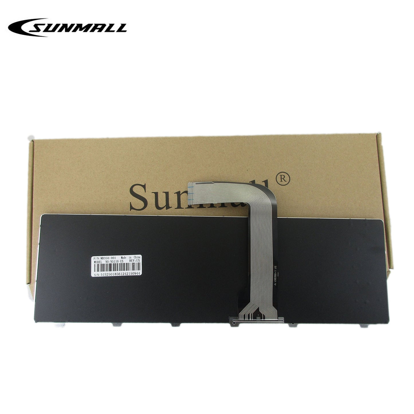 SUNMALL N5110 Keyboard Compatible with DELL Inspiron, Replacement Laptop Keyboard with Frame Compatible with DELL Inspiron 15R N5110 M501Z M511R