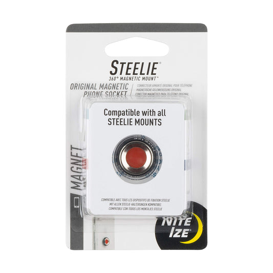 Nite Ize Steelie Magnetic Phone Socket - Strong Dashboard Mount Phone Socket for a Secure Hold - Smooth Glide - Adjustable Viewing - Works