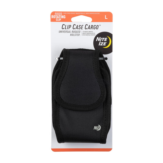 Nite Ize Clip Case Executive Leather Phone Holster - Premium Protective, Clippable Phone Holder for Your Belt Or Waistband - XX Large - Black