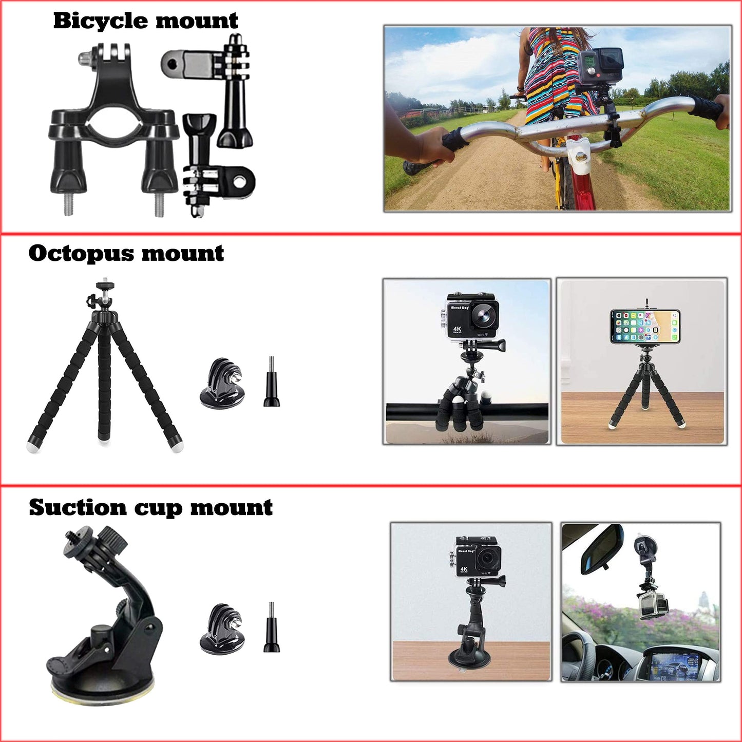 60 in 1 Camera Accessories Kit Compatible with GoPro Hero 13 12 11 10 9 8 7 6 /Session 5/Hero 4/3+/3/2/1, Insta360, DJI Osmo Action, AKASO, APEMAN