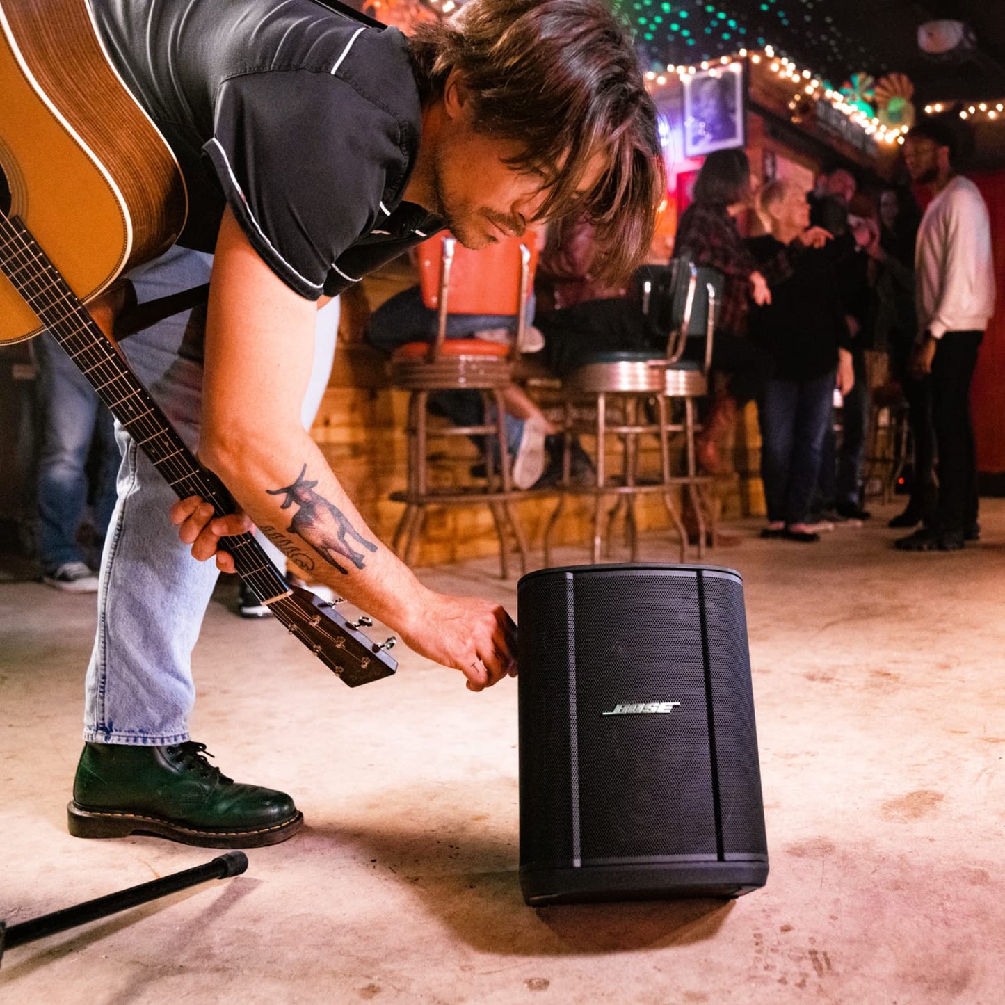Bose S1 Pro+ All-in-One PA Speaker - Powered, Wireless PA System, Multiple Positioning Options, Ergonomic Carry Handle, Up to 11 Hours of Playtime