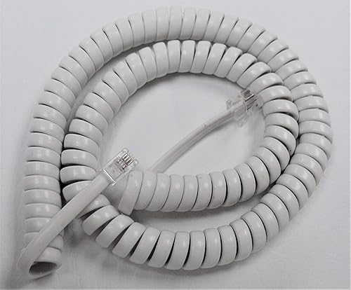 DIY-BizPhones 5-Pack White 12Ft Handset Cords Compatible with Panasonic Phone KX T7200 T7400 DT300 DT500 NT500 Series T7425 T7431 T7433 T7625 T7630