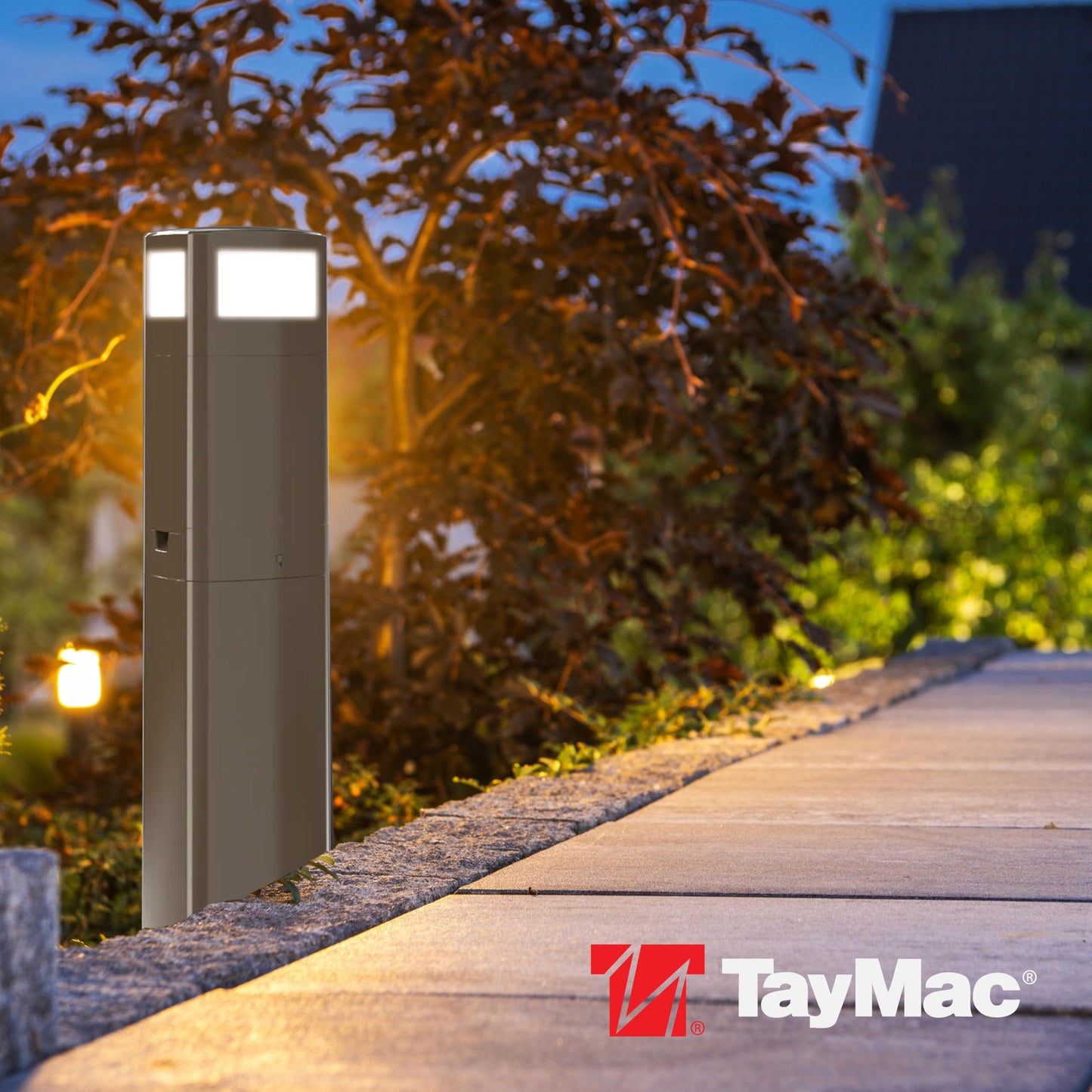 TayMac Bronze Area Light Slide Cover PPALZ for ParkPost Outdoor Power Enclosure (Required), 1000-Lumen 2700K Polycarbonate Post Cap Light for Garden