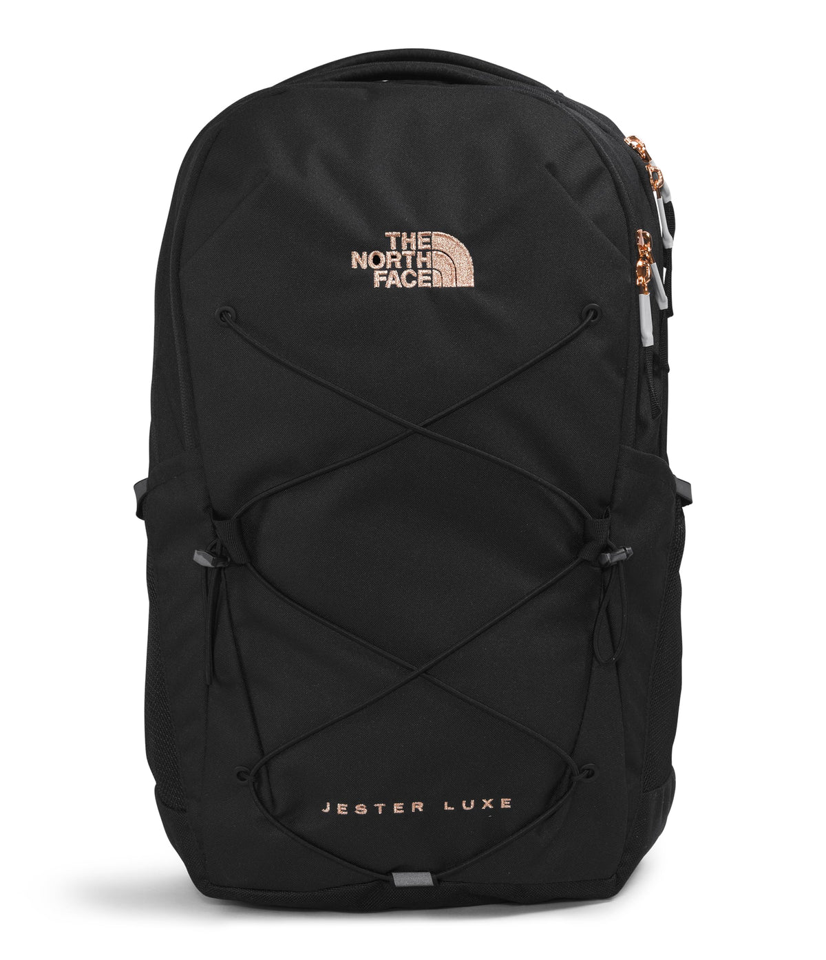 The North Face Women's Jester Luxe Everyday Laptop Backpack, TNF Black/Burnt Coral Metallic, One Size