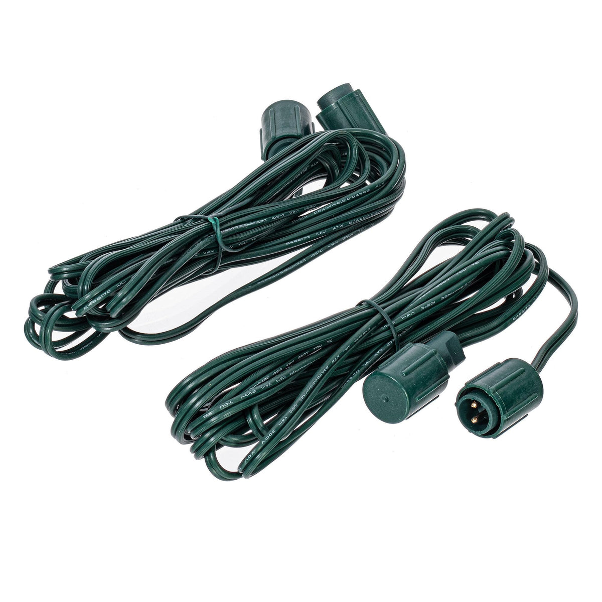 Vickerman 15' Green Wire Coaxial Extension Cord, 2 per Bag
