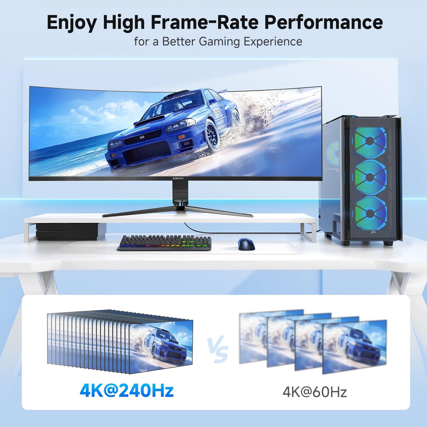 Cable Matters [Ultra High Speed HDMI Certified] 48Gbps Ultra Thin HDMI 2.1 Cable - 4.9ft, Supports [8K@60Hz, 4K@240Hz, HDR & Dolby Vision], Slim