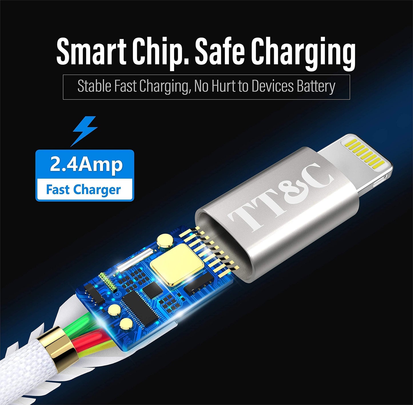 TT&C Short Phone Cable 6 inch Charger Sync and Charging Data Cord for iPhone 14/14 Pro/ 14 Pro Max/ 13/13 Pro / 12/11/ Xs/Xs Max/Xr/X/ 8 Plus/iPad…