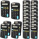 Dyrfolm 24 Pieces Pocket Size Mini Calculators,Pocket Calculator,Solar Battery Dual Power Desktop Calculators,8 Digit Display Basic Calculator