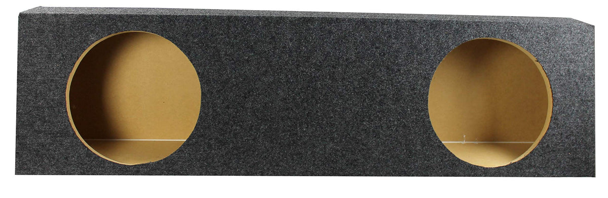 Q Power 2 Hole 12 Inch Subwoofer Enclosure for GMC & Chevy Single Cab Truck, Slim Sealed Behind Seat Subwoofer Box for Vehicle Sound System