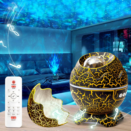 XQBX Dinosaur Egg Galaxy Projector Glow in The Dark Stars for Ceiling Room Decor Aesthetic led Lights for Bedroom Mothers Day Gifts Disco Ball Decor