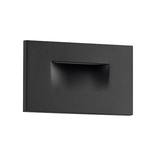 East Grove Home Builder Essentials Indoor or Outdoor 120V Input LED Step or Patio Deck Light Horizontal Orientation with 3-CCT 2700K-3000K-4000K