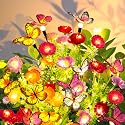 GARPAR Solar Garden Lights, 6 Pack Swaying Solar Lights with 18 Butterflies & 42 Blooming Flowers, Solar Flowers Lights Outdoor Waterproof, Solar