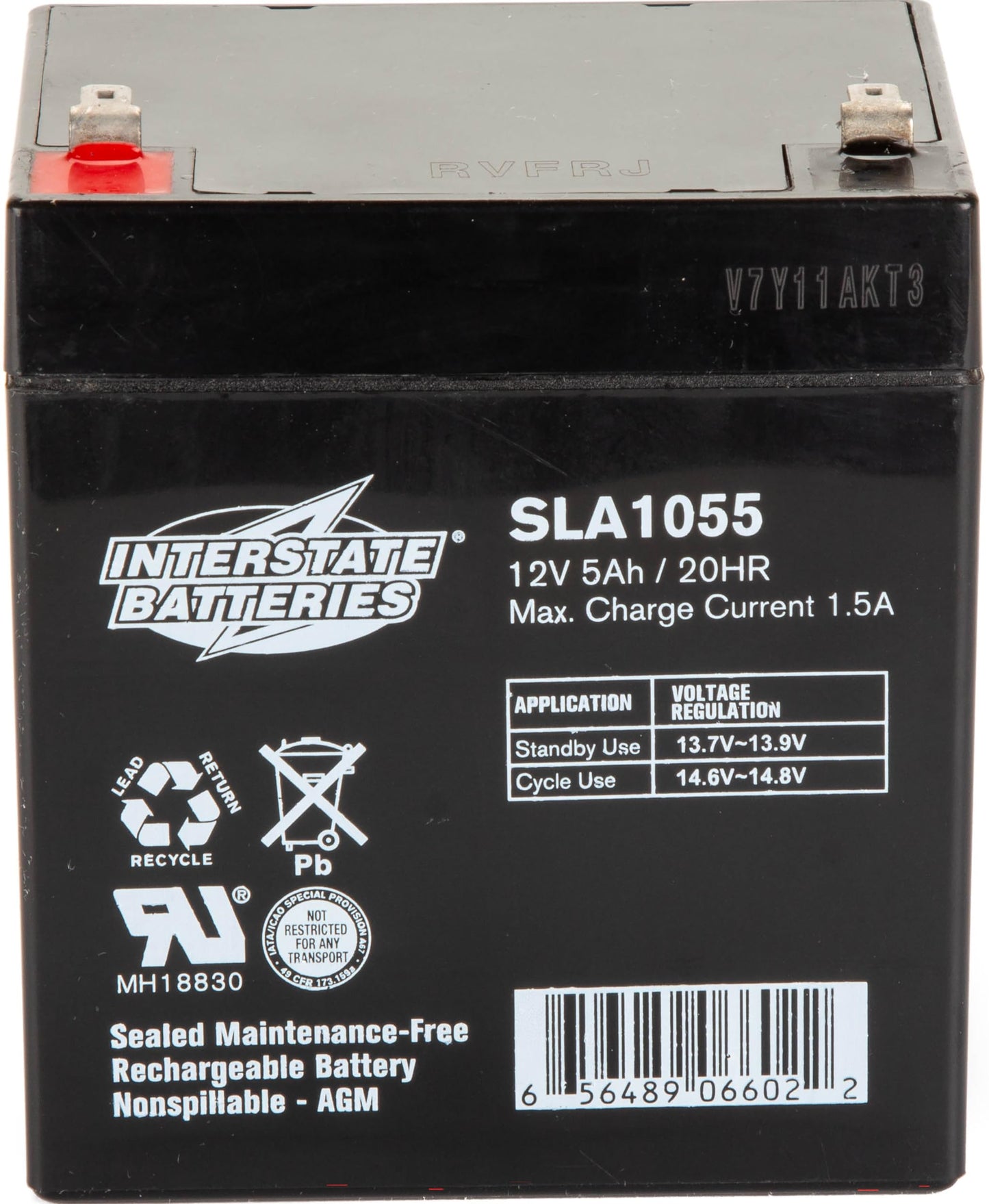Interstate Batteries 12V 5Ah Battery (F1 Terminal) SLA AGM VRLA Rechargeable Replacement for Alarms, Security, Garage Door Openers for Chamberlain…